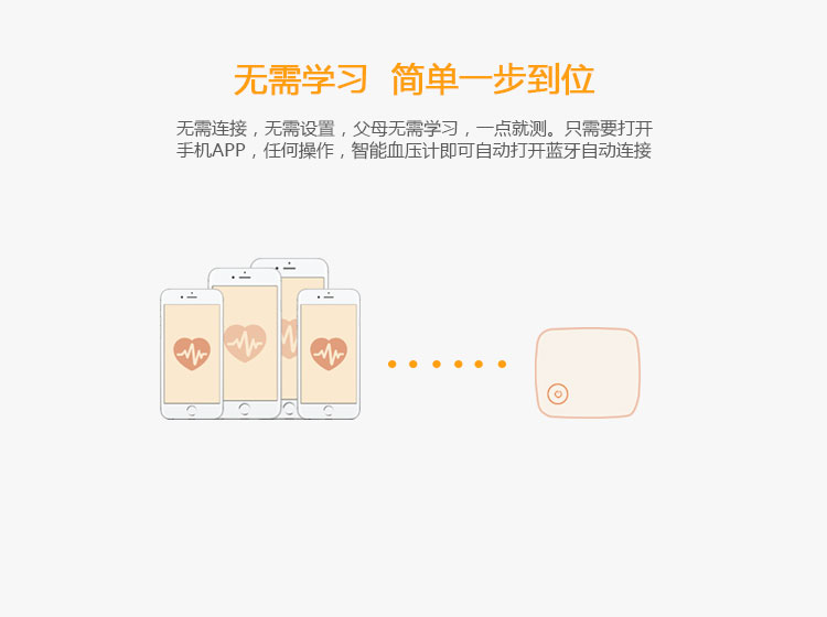 智能血壓計功能-無需學習，簡單一步到位